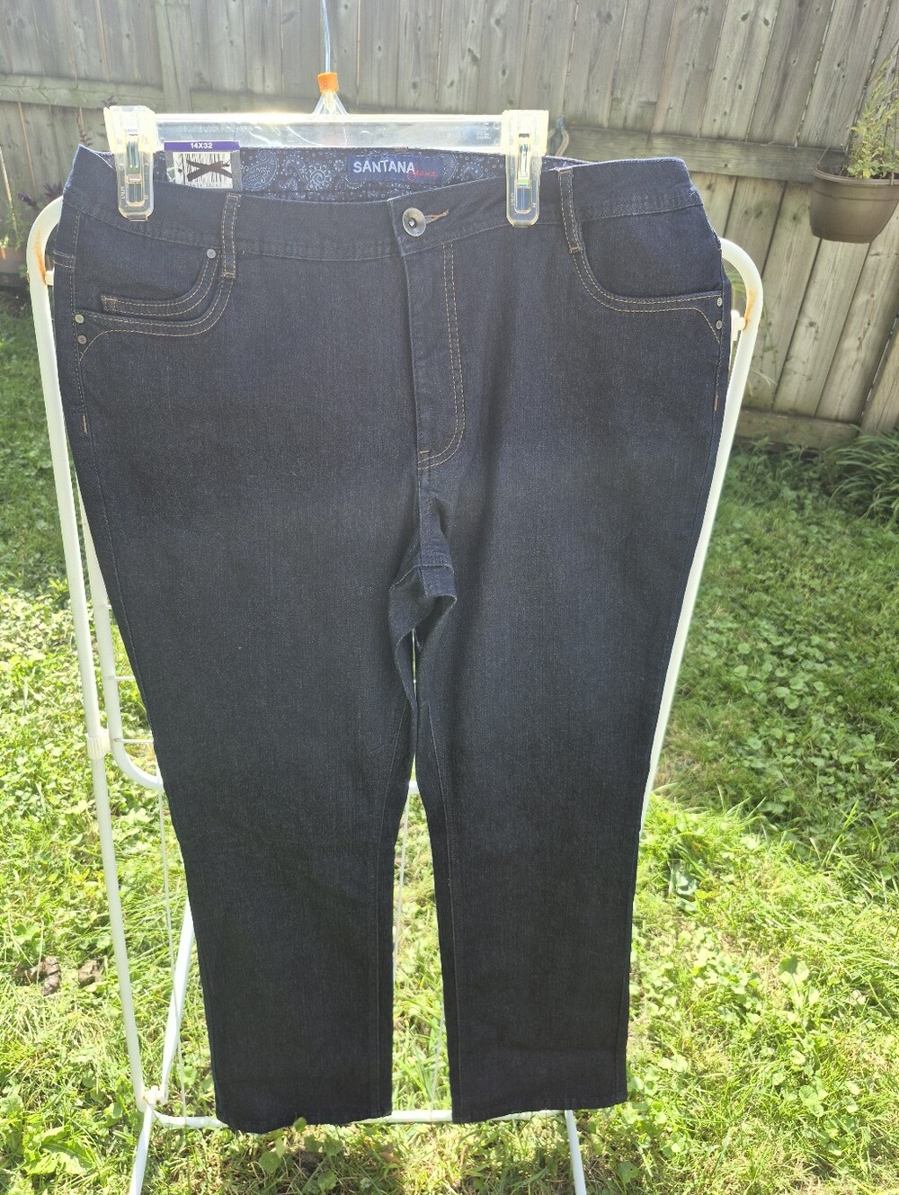 Santana Dark Blue Straight-Leg Women’s Jeans